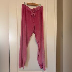 Juicy Couture Pink Velour Drawstring Pants